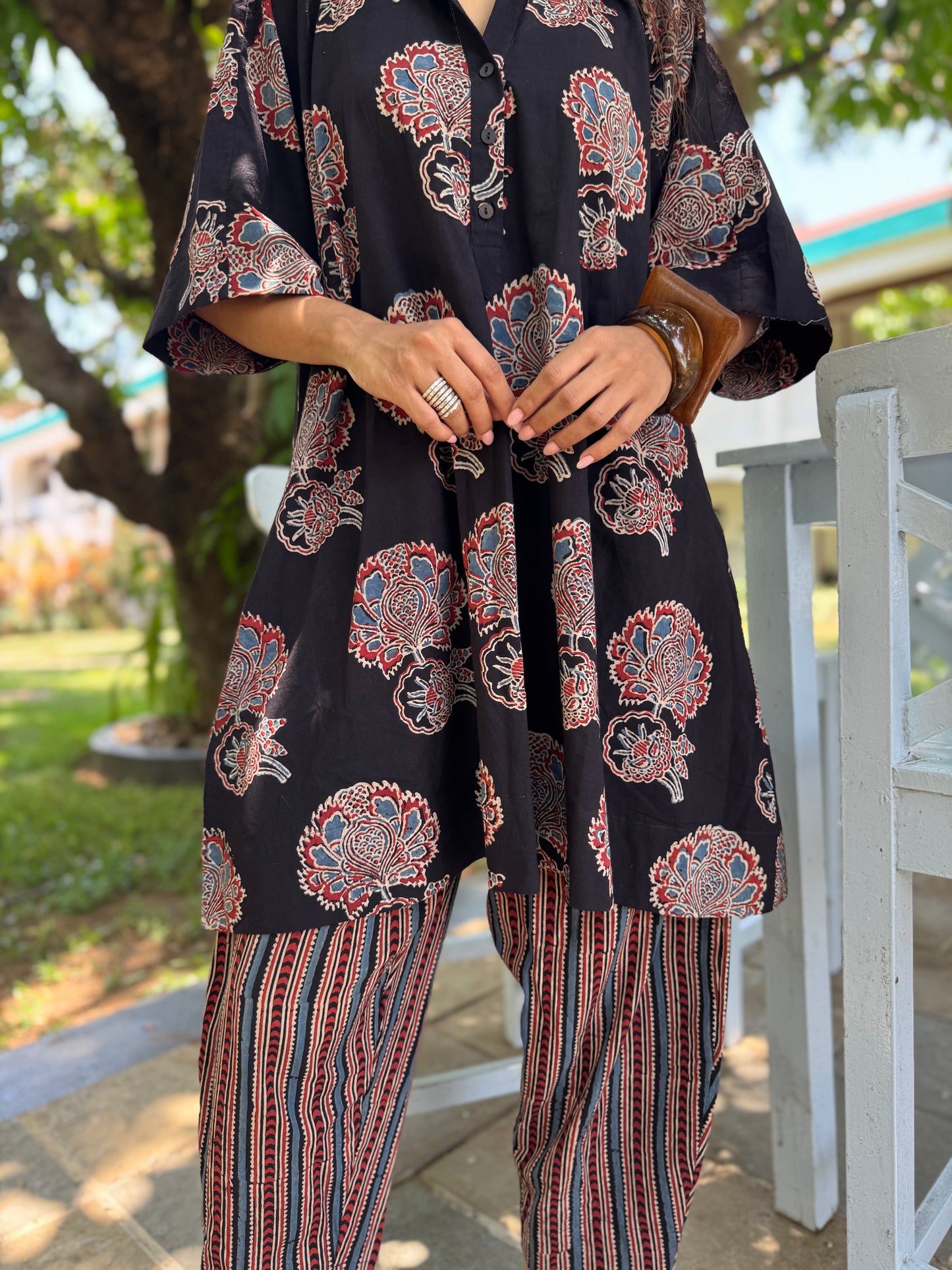 Kavya Ajrakh Co-ord with Afghani Pants