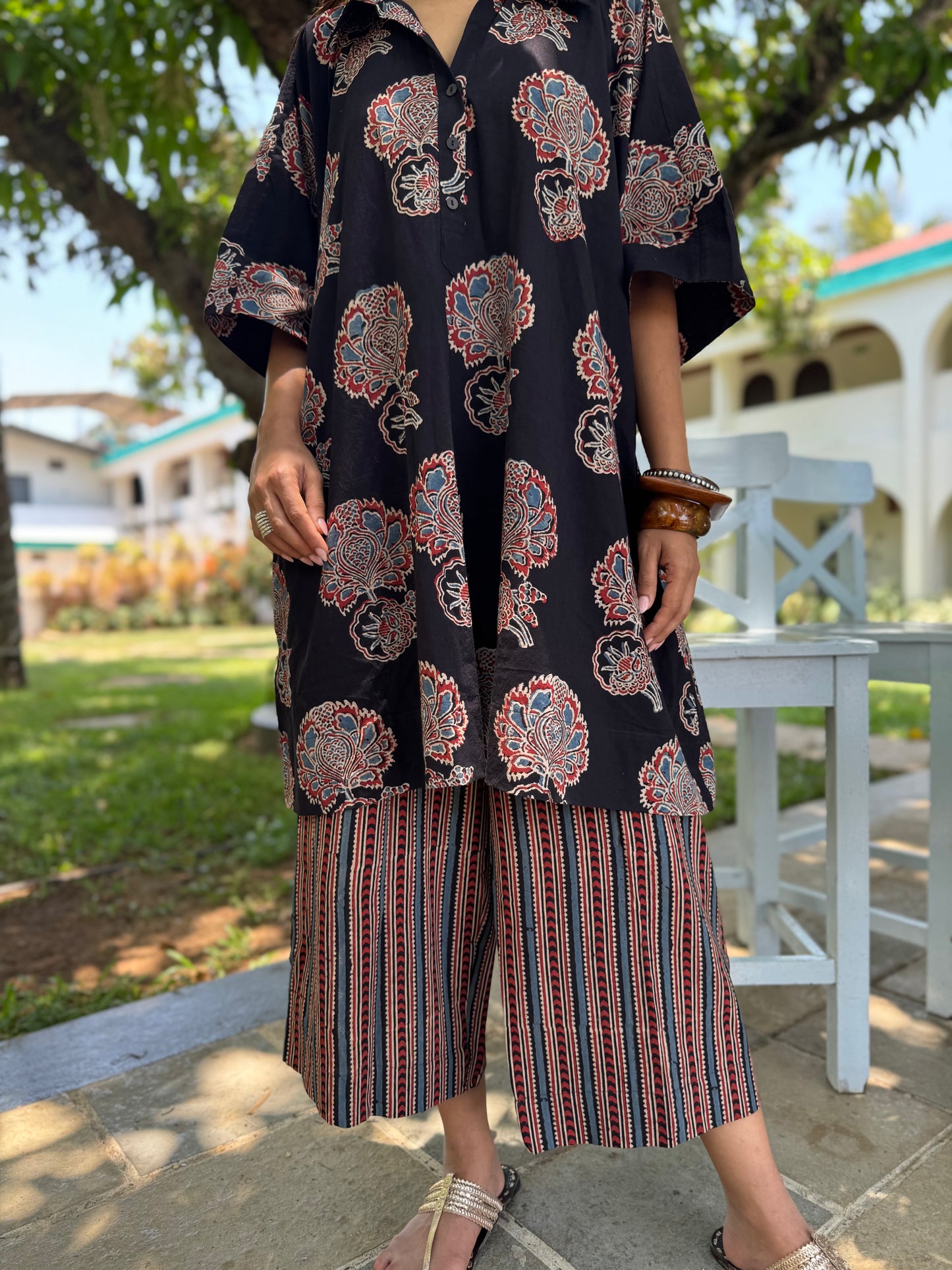 Kavya Ajrakh Co-ord with Culottes