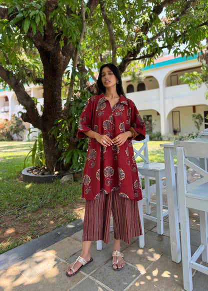 Ruhani Ajrakh Co-ord with Culottes