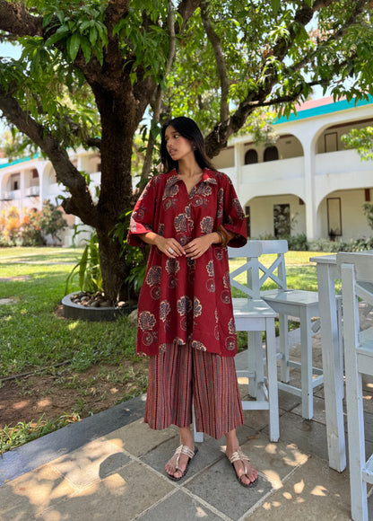 Ruhani Ajrakh Co-ord with Culottes