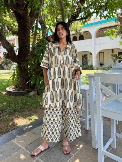 Anaar Ajrakh Co-ord with Culottes