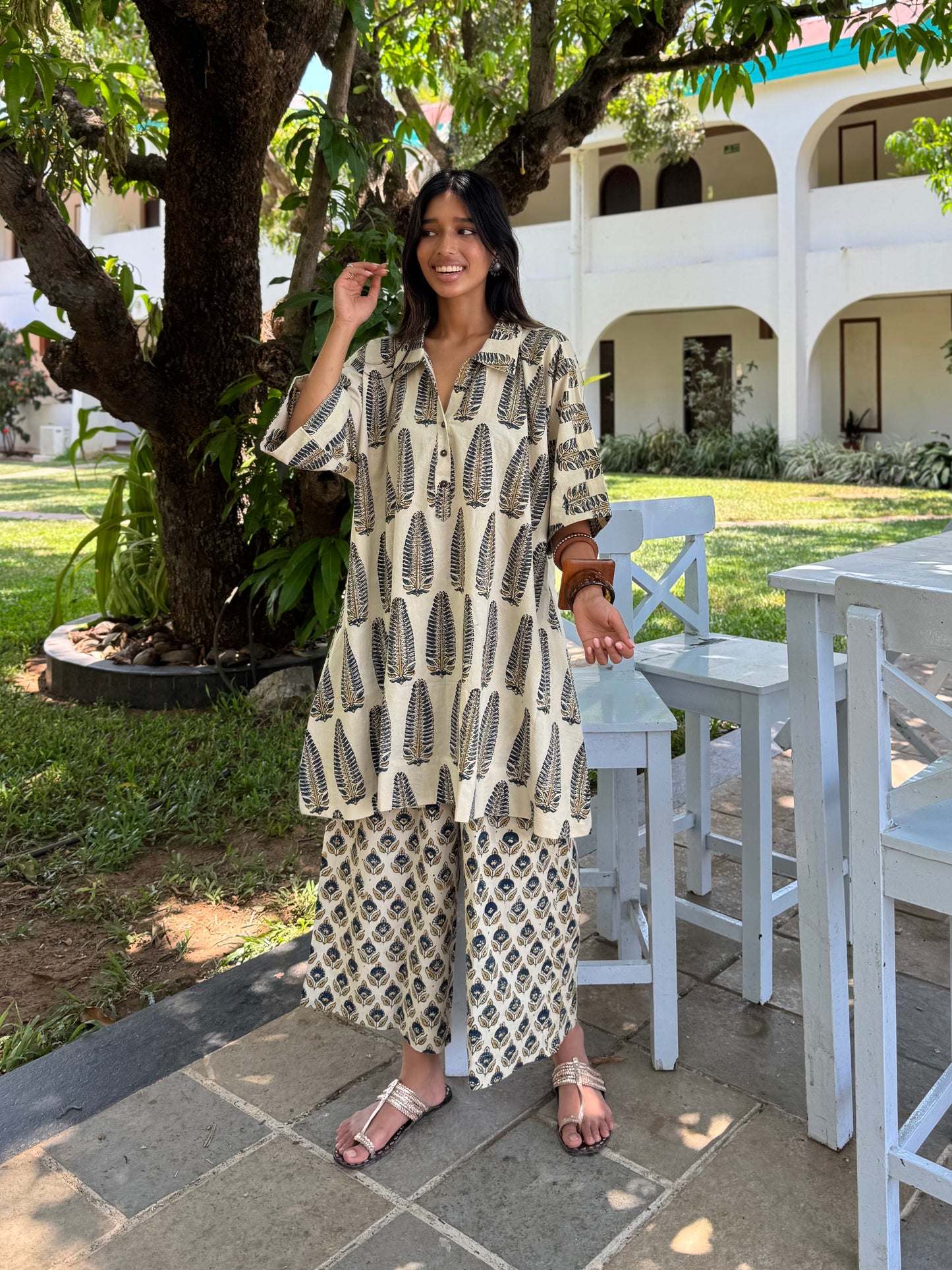 Anaar Ajrakh Co-ord with Culottes