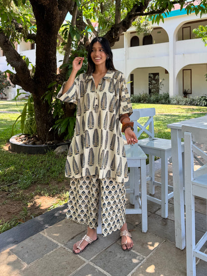 Anaar Ajrakh Co-ord with Culottes