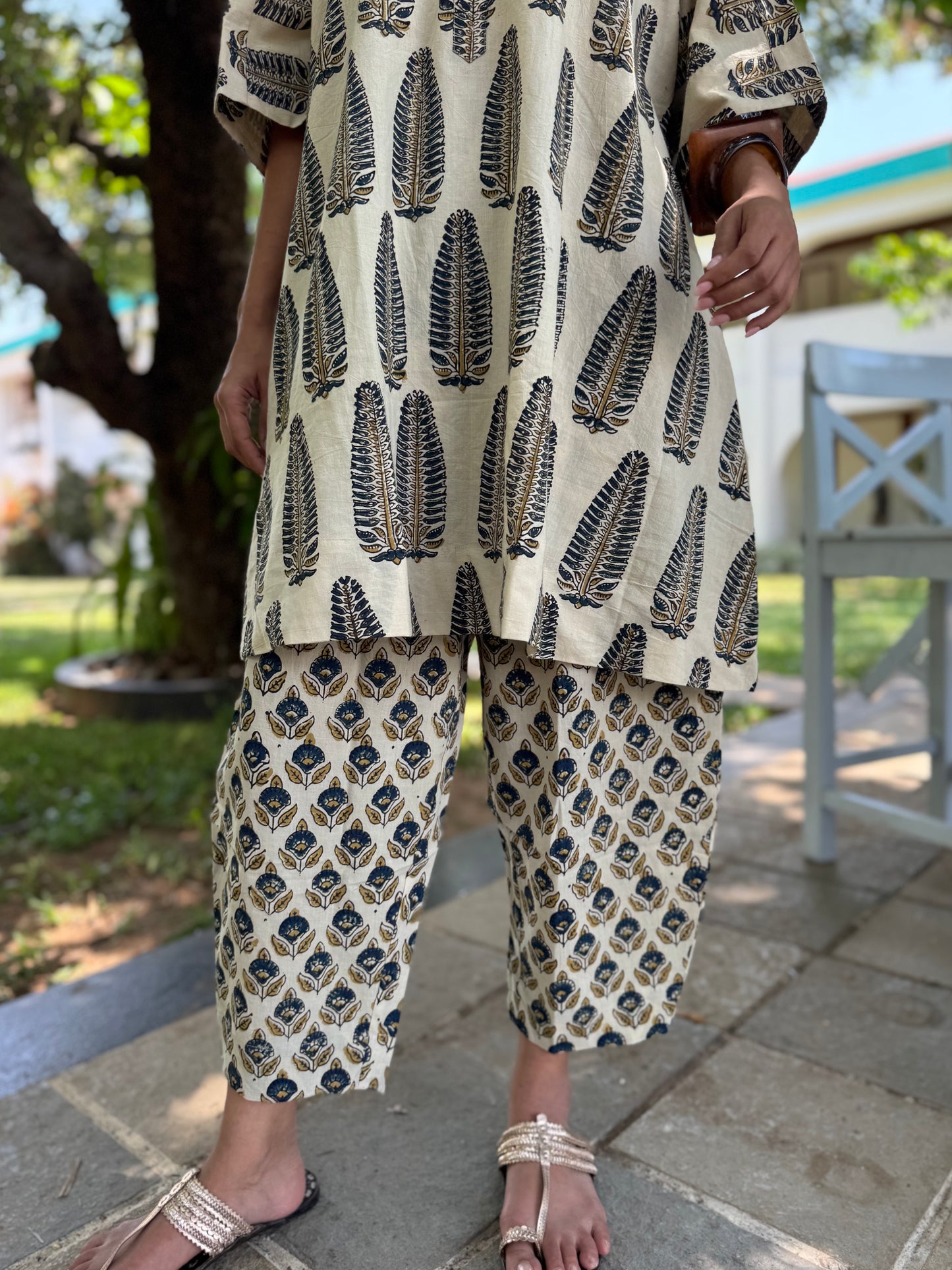 Anaar Ajrakh Co-ord with Afghani Pants