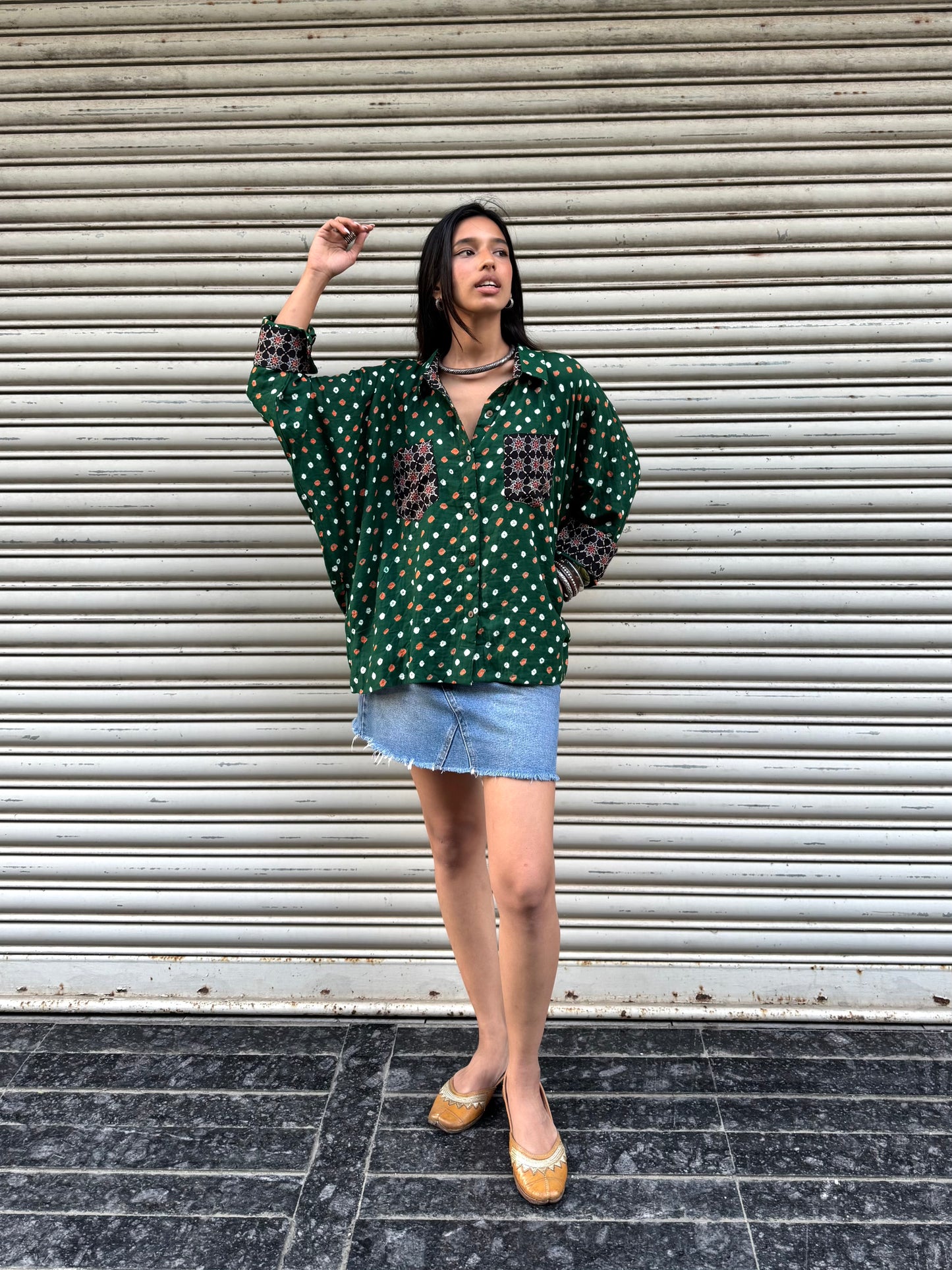 Forrest Bandhani Cotton Shirt