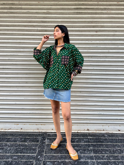 Forrest Bandhani Cotton Shirt