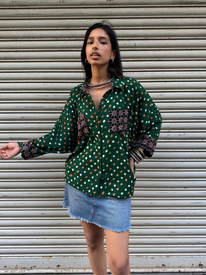 Forrest Bandhani Cotton Shirt