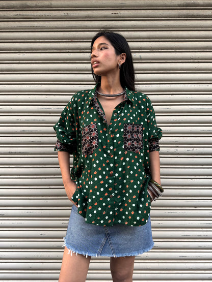 Forrest Bandhani Cotton Shirt