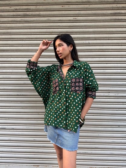 Forrest Bandhani Cotton Shirt