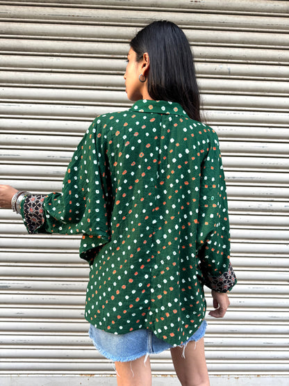 Forrest Bandhani Cotton Shirt