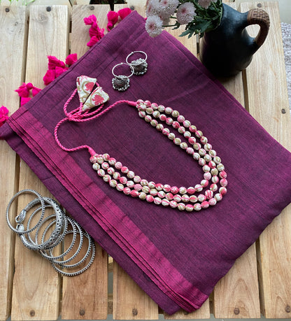 Wine mul saree