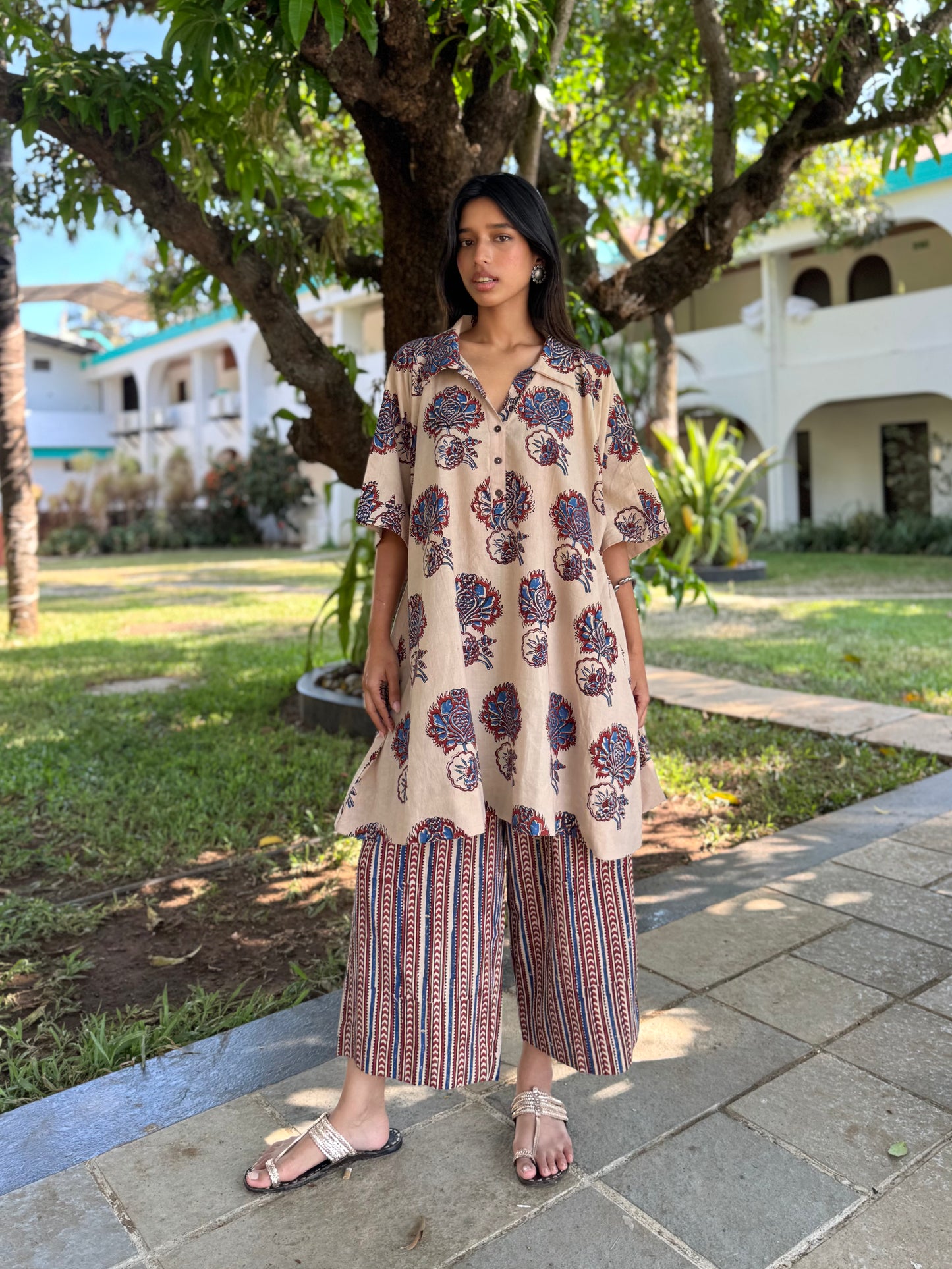 Aabha Ajrakh Co-ord with Culottes