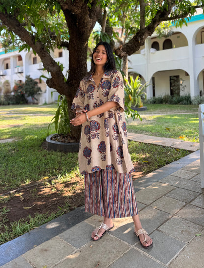 Aabha Ajrakh Co-ord with Culottes