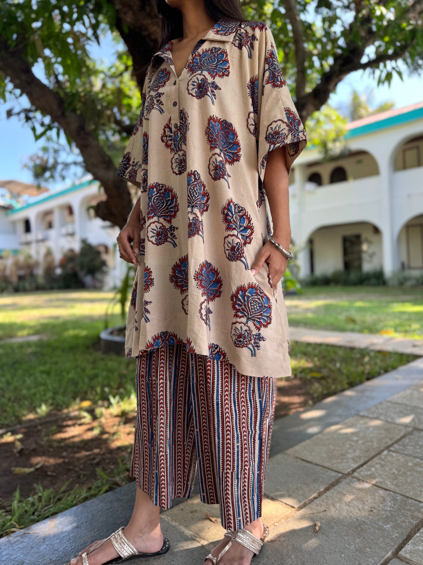 Aabha Ajrakh Co-ord with Culottes