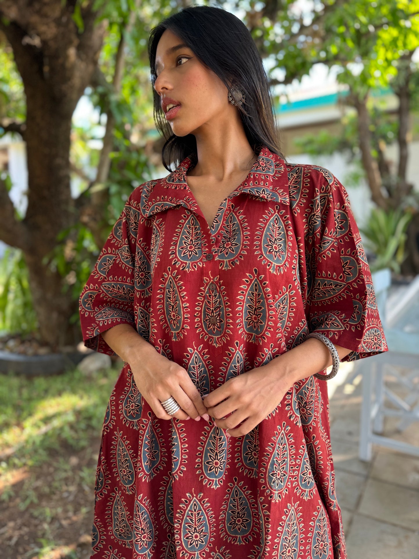 Kumhar Ajrakh Co-ord with Culottes