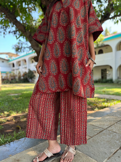 Kumhar Ajrakh Co-ord with Culottes