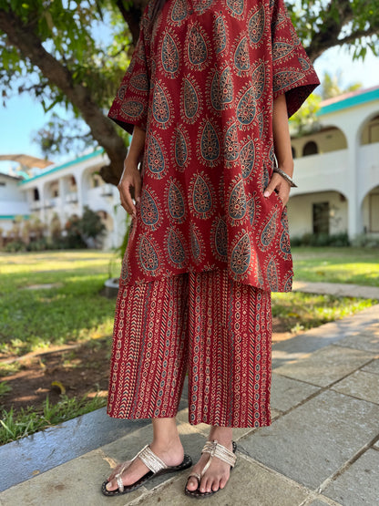 Kumhar Ajrakh Co-ord with Culottes