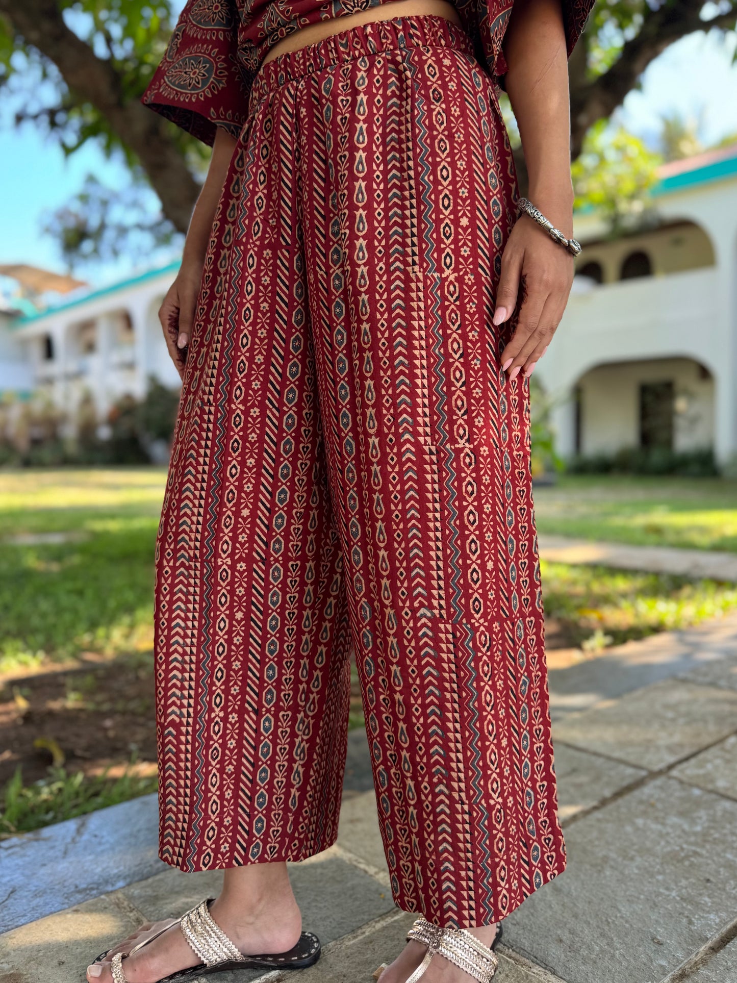 Kumhar Ajrakh Co-ord with Culottes