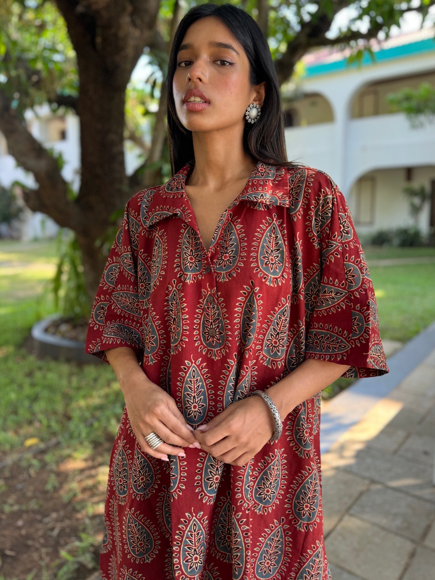 Kumhar Ajrakh Co-ord with Afghani Pants