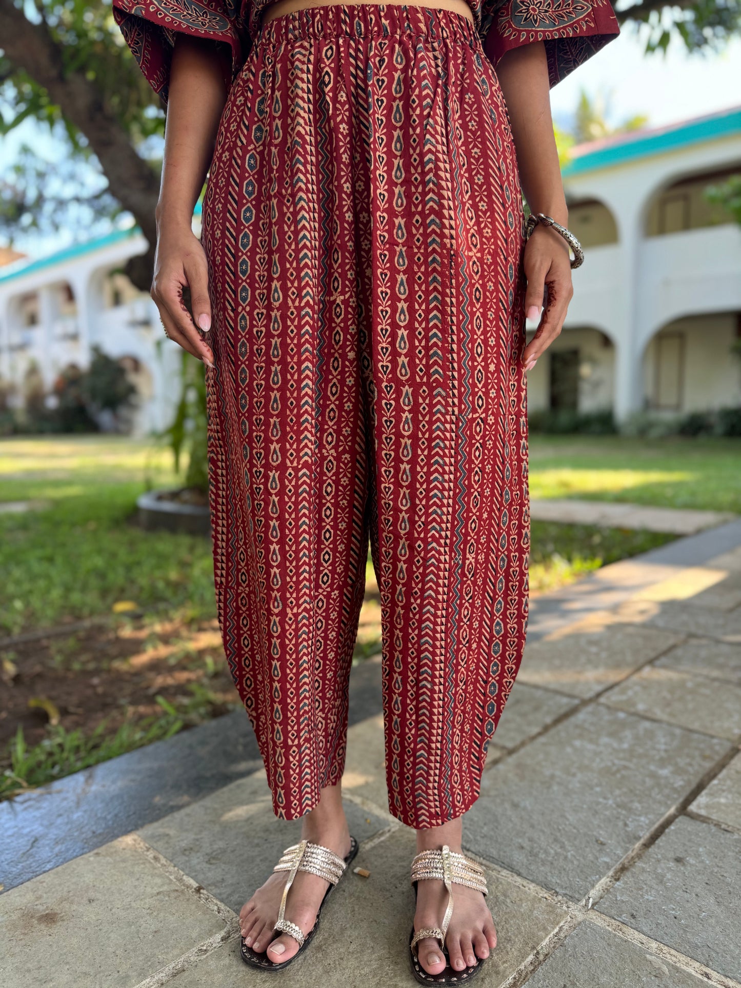 Kumhar Ajrakh Co-ord with Afghani Pants