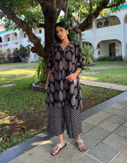 Kaashi Ajrakh Co-ord with Culottes