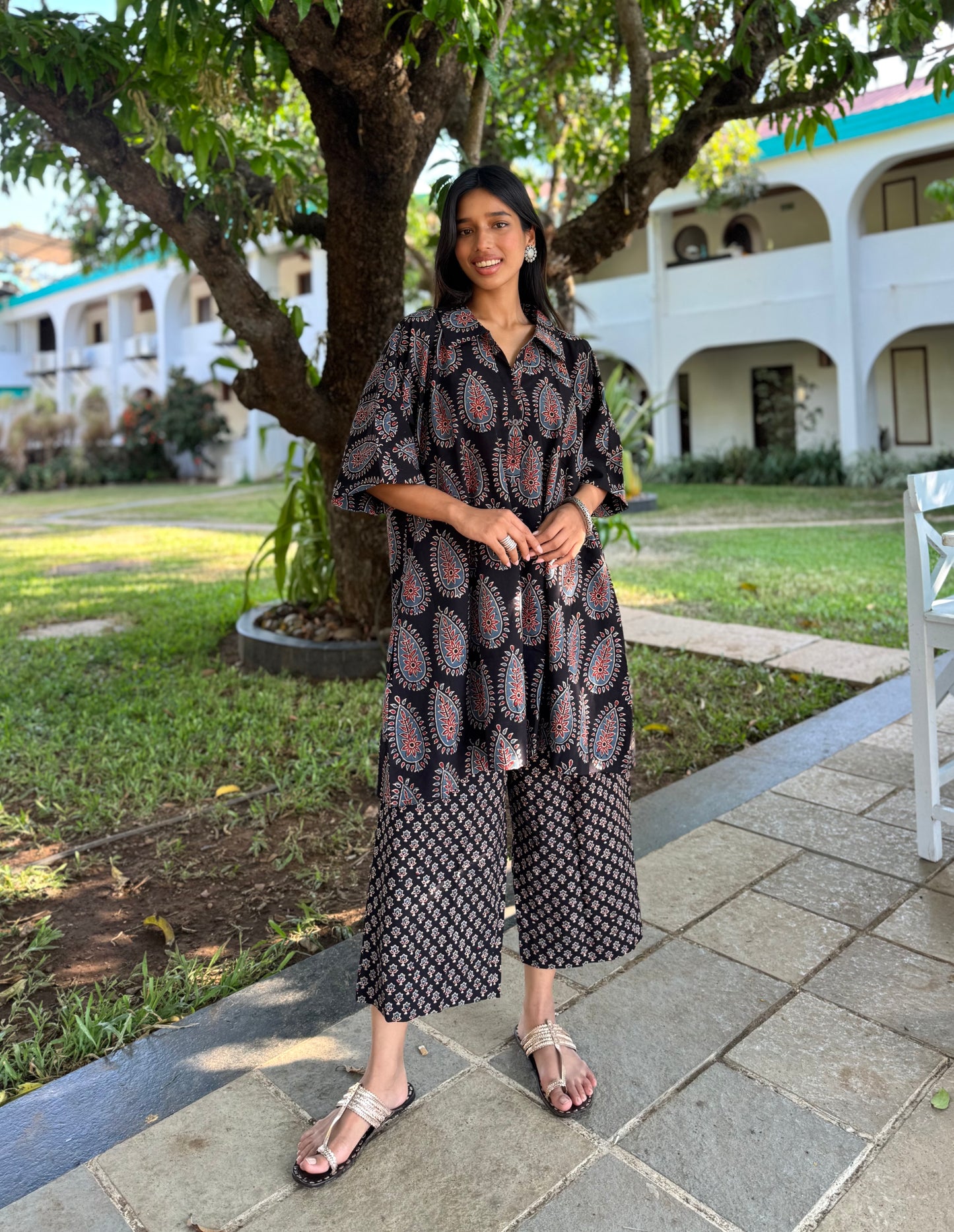 Kaashi Ajrakh Co-ord with Culottes