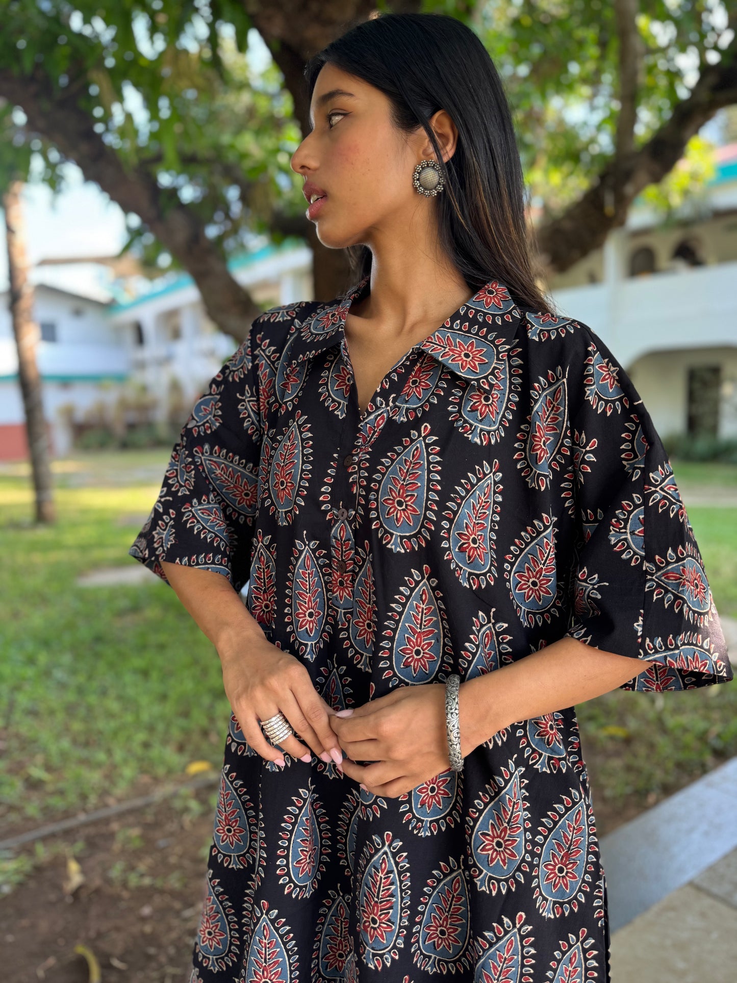 Kaashi Ajrakh Co-ord with Afghani Pants