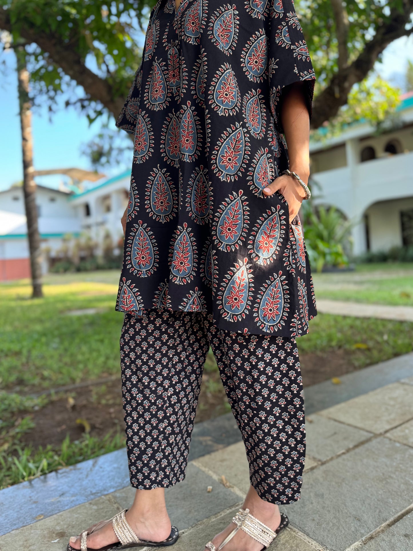 Kaashi Ajrakh Co-ord with Afghani Pants