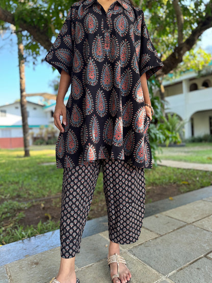 Kaashi Ajrakh Co-ord with Afghani Pants