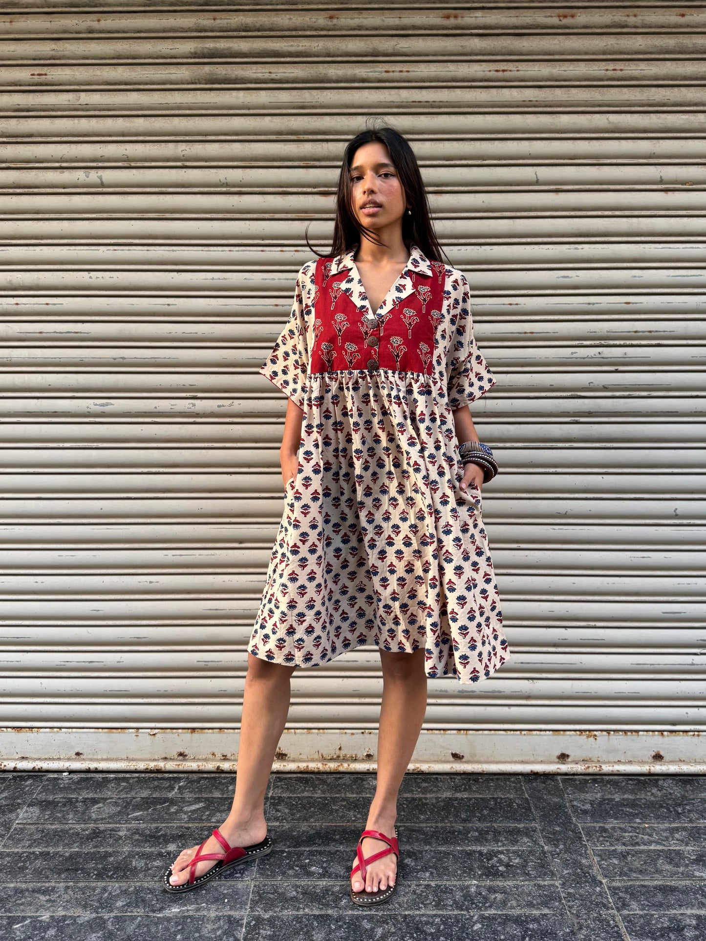 Kora Chulbuli Cotton Dress (READY TO DISPATCH)
