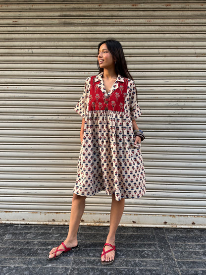 Kora Chulbuli Cotton Dress (READY TO DISPATCH)