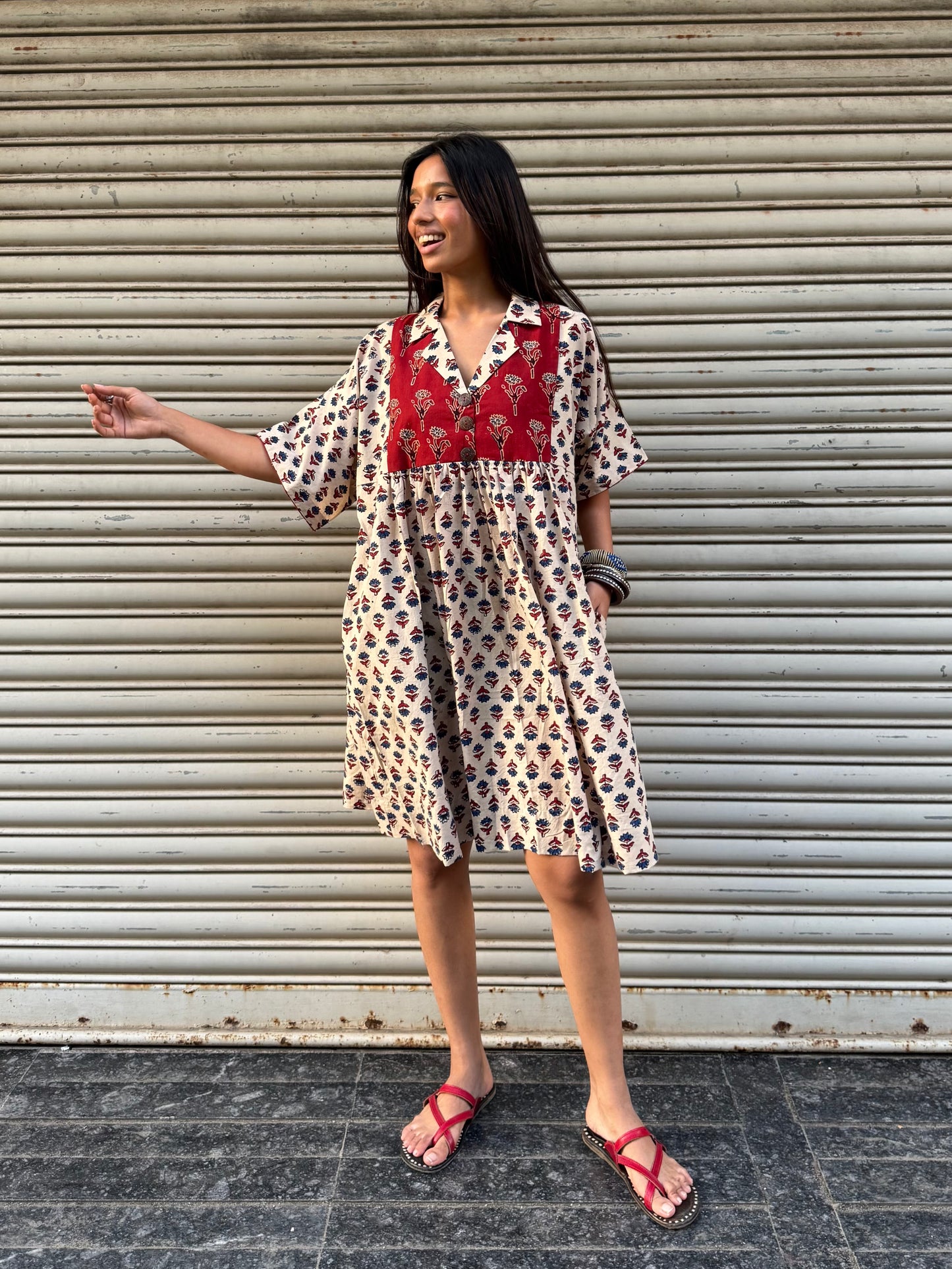 Kora Chulbuli Cotton Dress (READY TO DISPATCH)