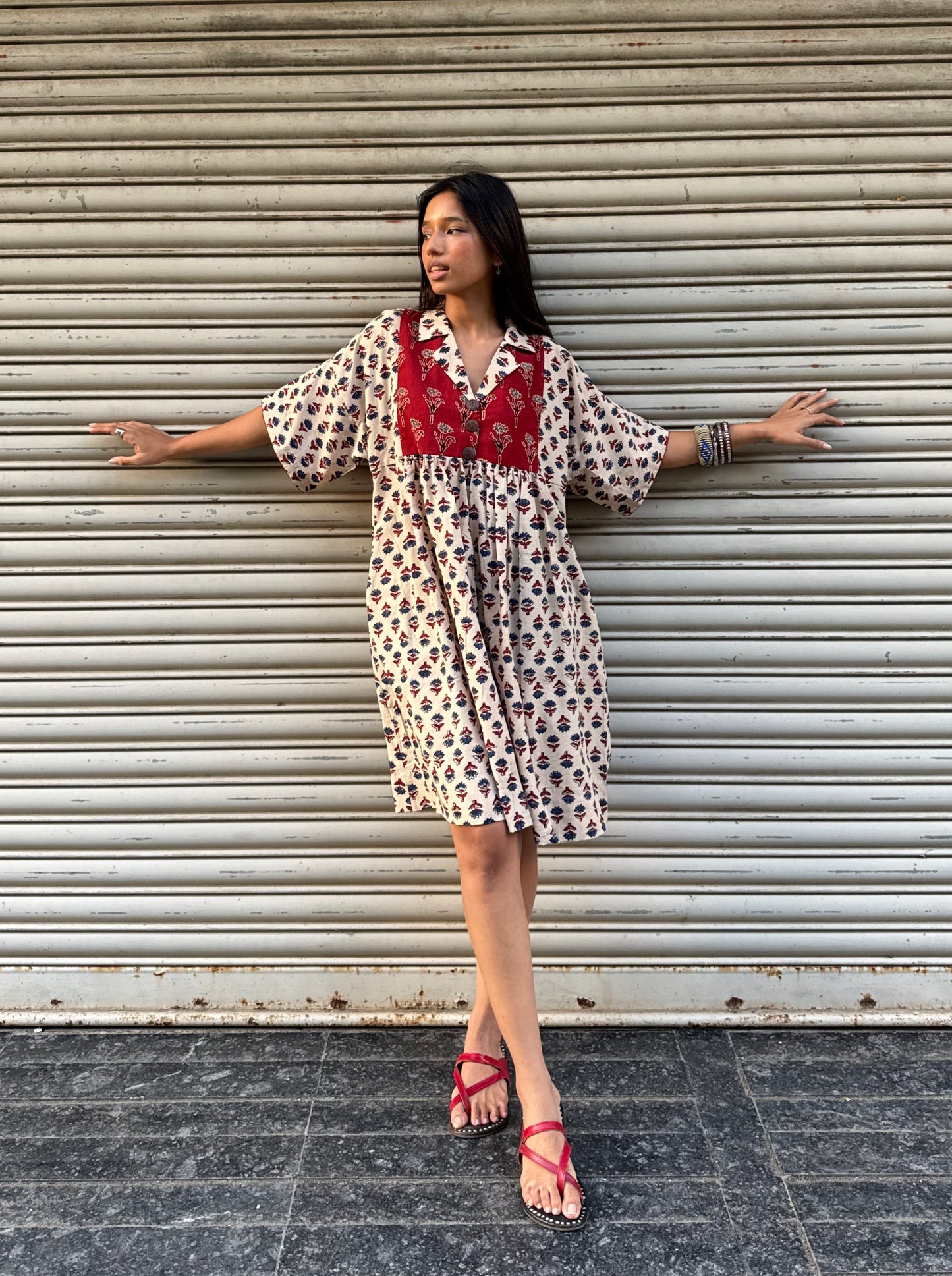 Kora Chulbuli Cotton Dress (READY TO DISPATCH)