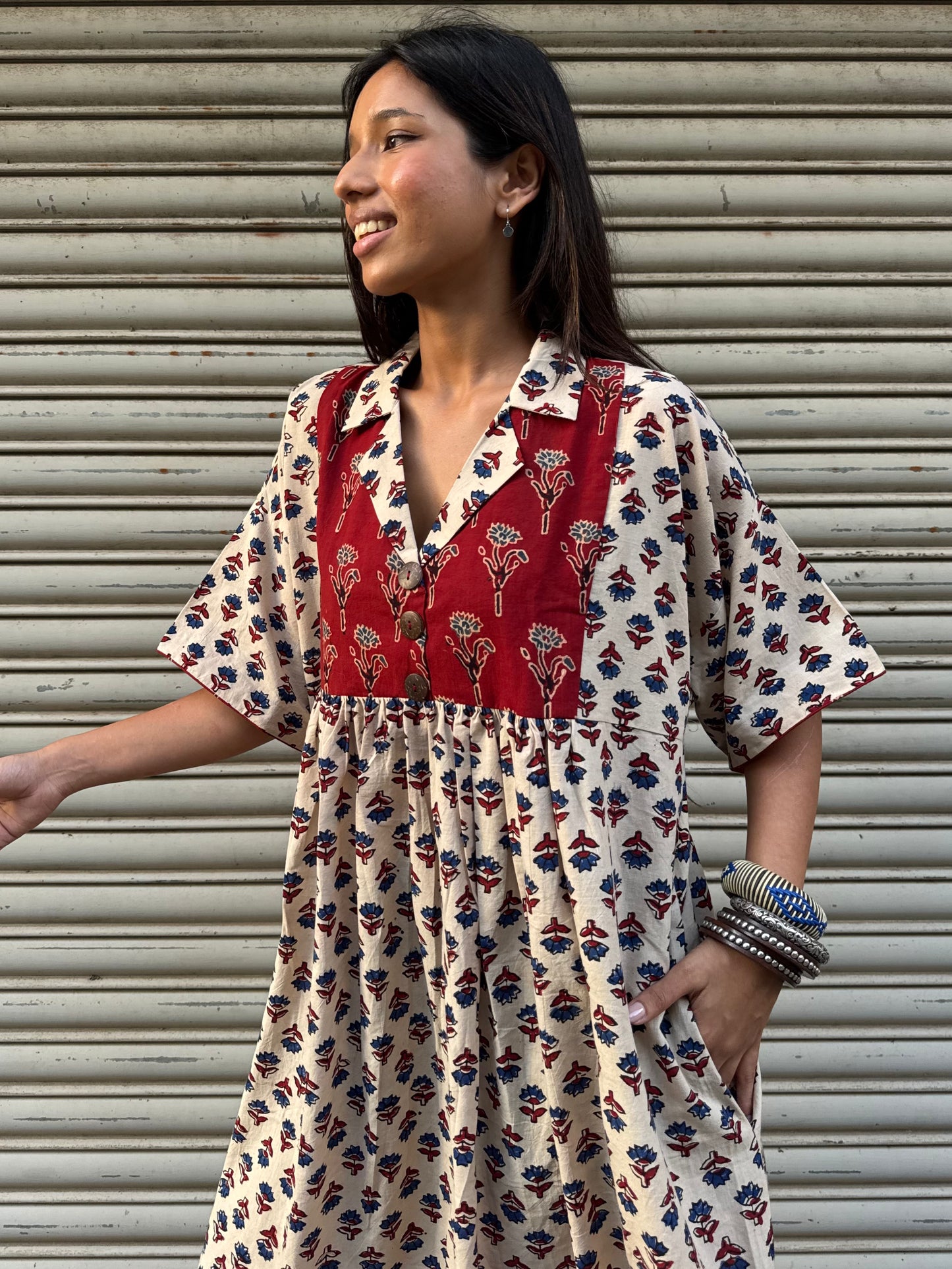 Kora Chulbuli Cotton Dress (READY TO DISPATCH)