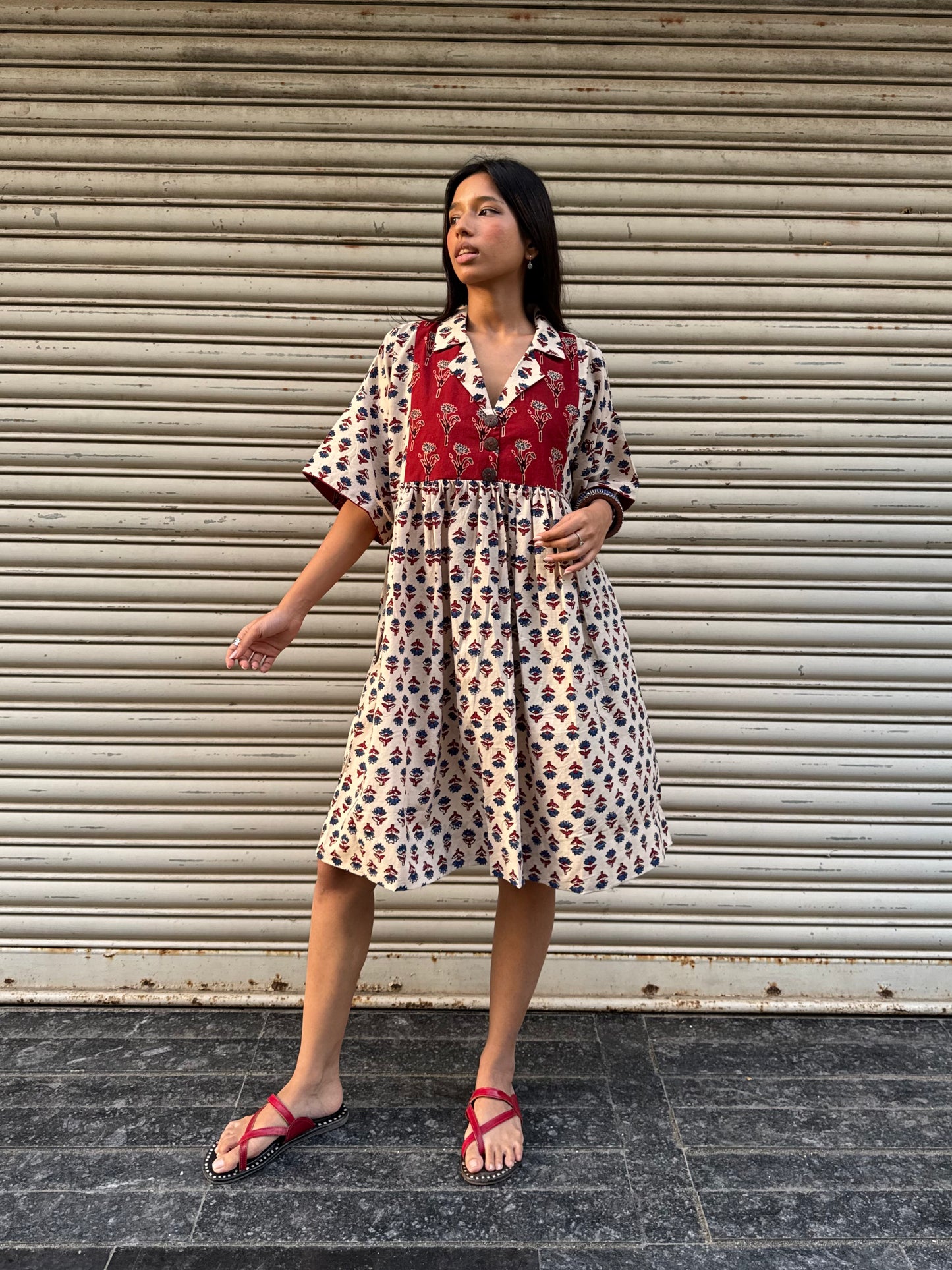 Kora Chulbuli Cotton Dress (READY TO DISPATCH)
