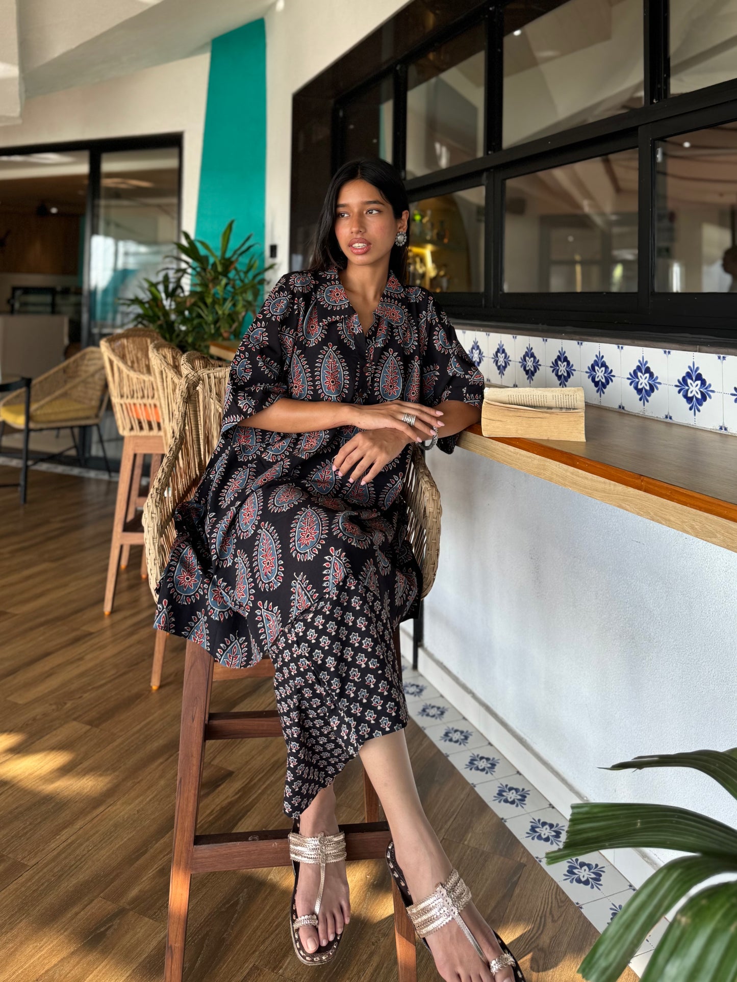 Kaashi Ajrakh Co-ord with Afghani Pants