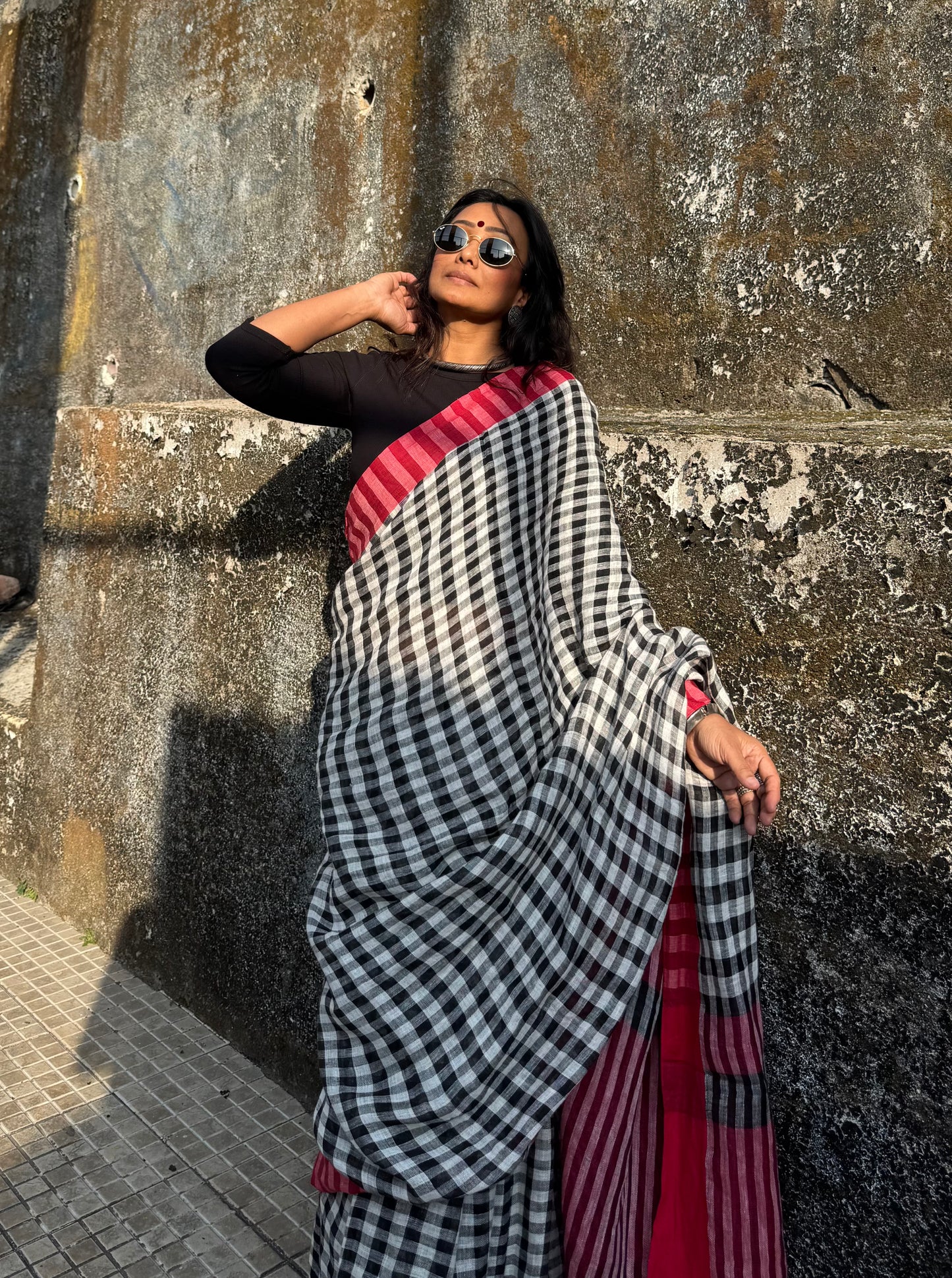 Gamcha Linen Cotton Saree