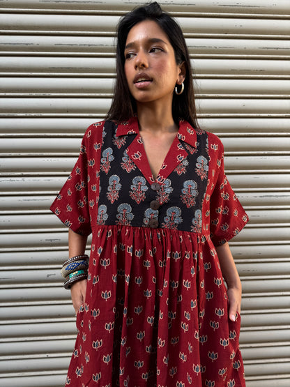 Lotus Chulbuli Cotton Dress (READY TO DISPATCH)