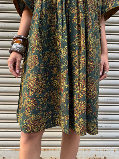 Olive Chulbuli Cotton Dress (READY TO DISPATCH)