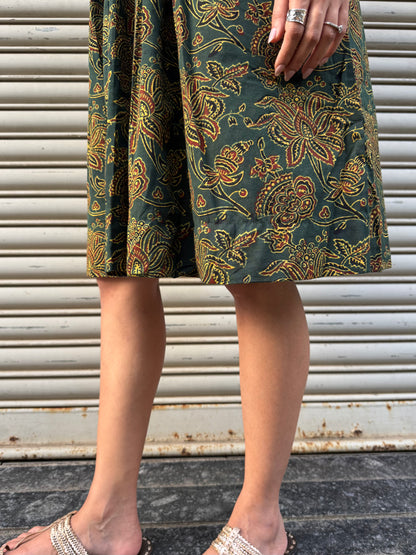 Olive Chulbuli Cotton Dress (READY TO DISPATCH)