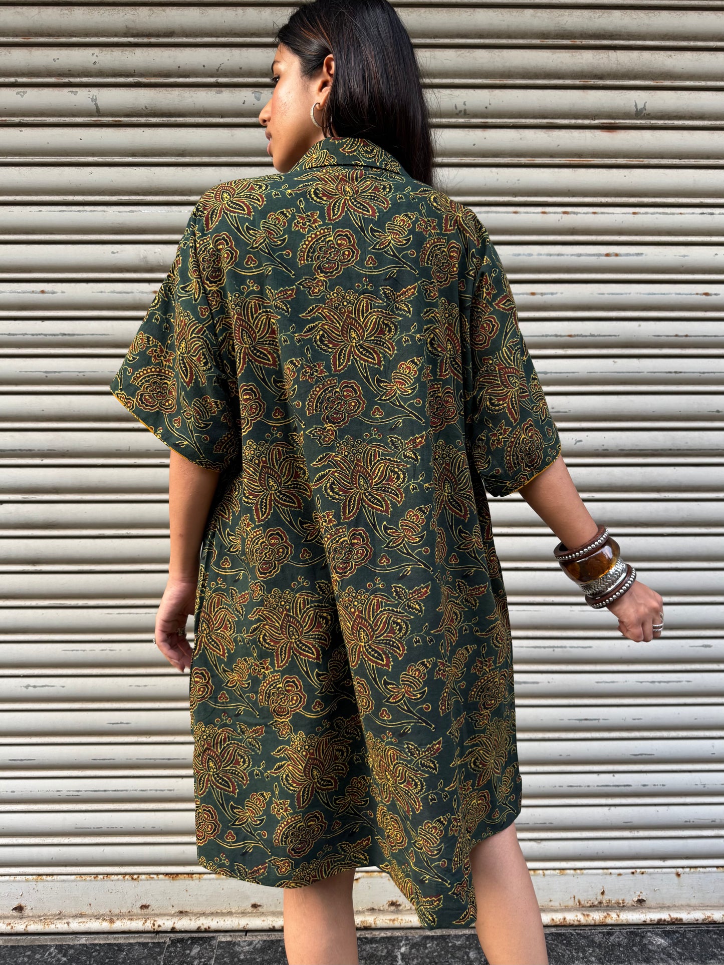 Olive Chulbuli Cotton Dress (READY TO DISPATCH)