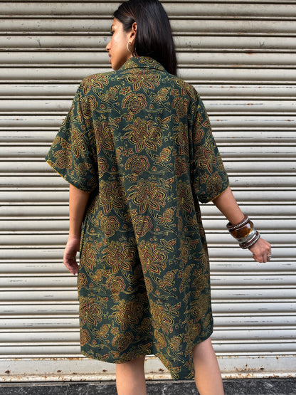 Olive Chulbuli Cotton Dress (READY TO DISPATCH)
