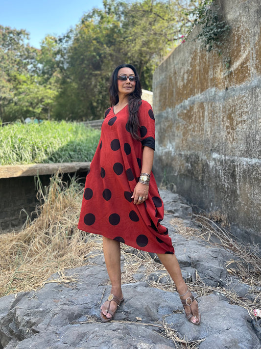 Mud Polka cowl dress