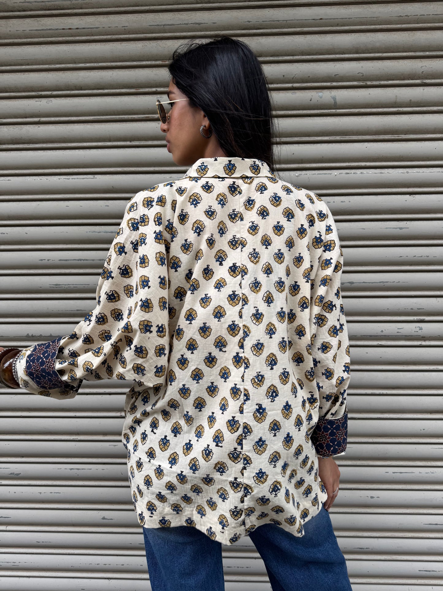 Malai Ajrakh Cotton Shirt