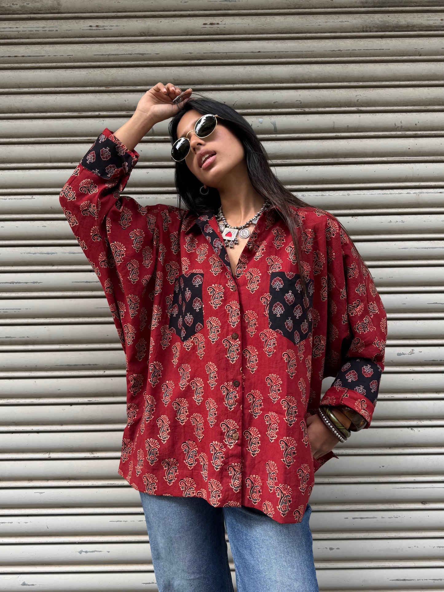 Ambi Ajrakh Cotton Shirt