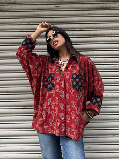 Ambi Ajrakh Cotton Shirt