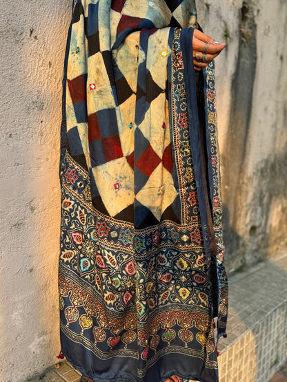 Noor Modal Silk Embroidered Dupatta