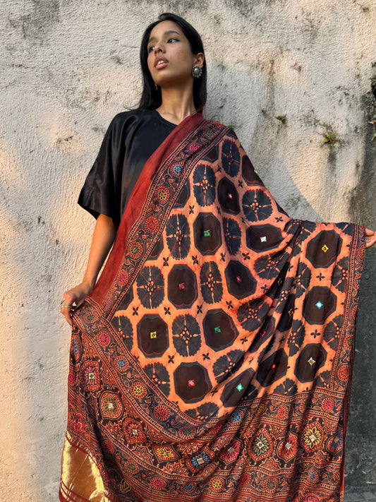 Saanjh Modal Silk Embroidered Dupatta