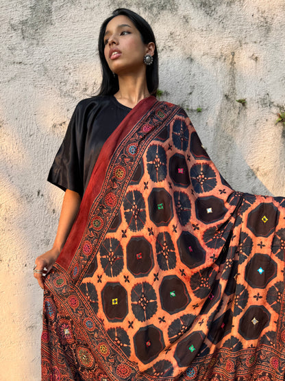 Saanjh Modal Silk Embroidered Dupatta