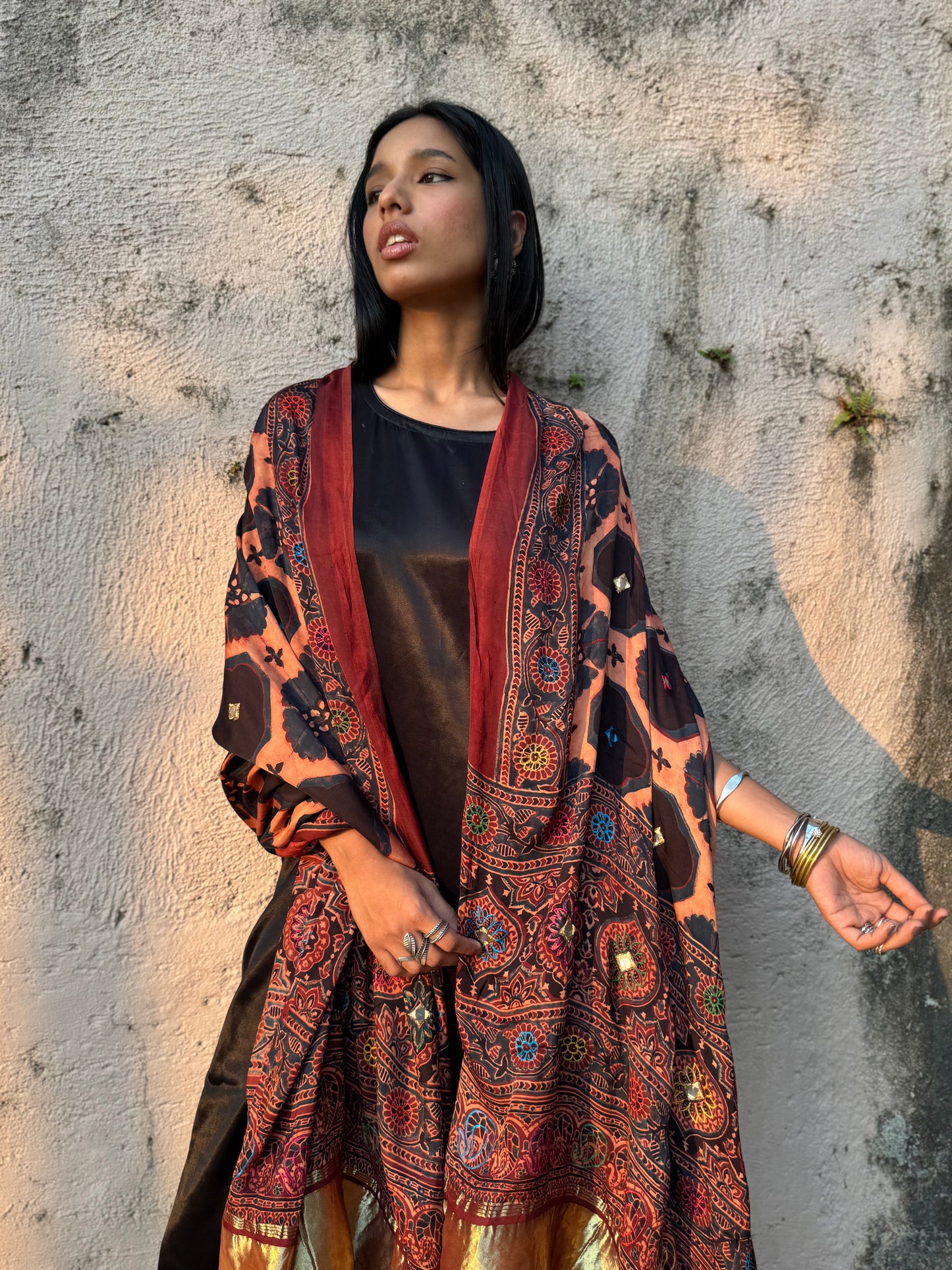 Saanjh Modal Silk Embroidered Dupatta